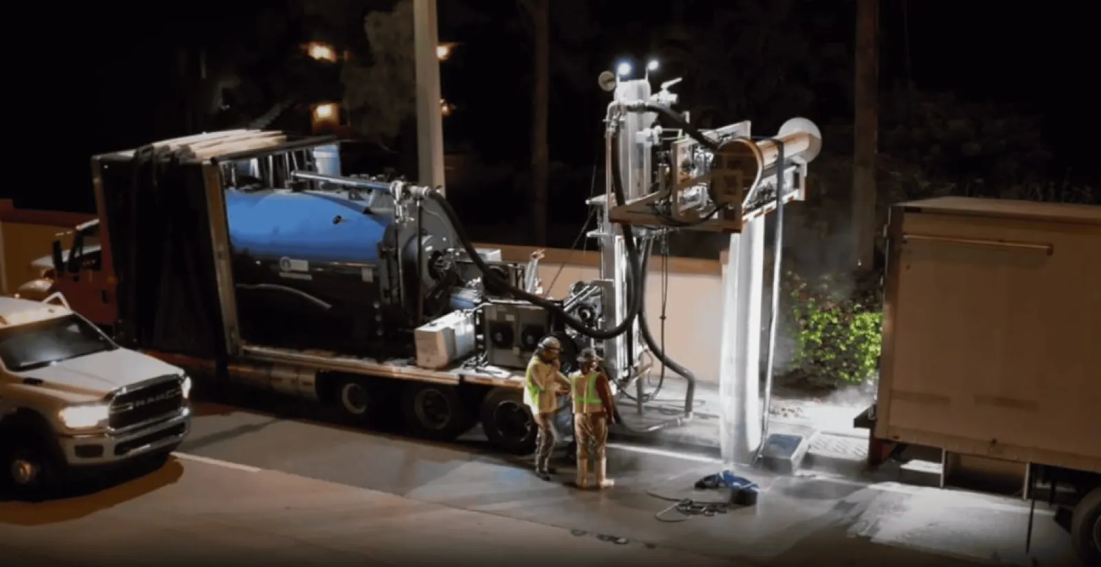 AWSD crew performing trenchless pipeline rehabilitation